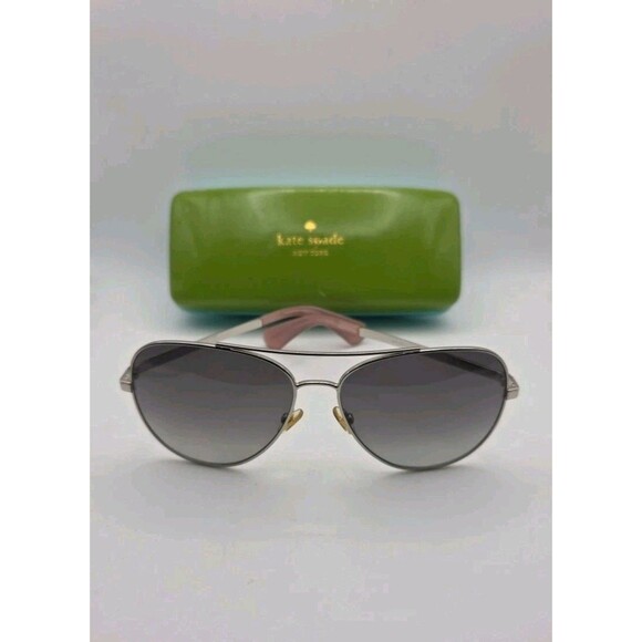 Kate Spade Polarized Women\'s Sunglasses/case Avaline2/S Aviator Silver/pink  B18